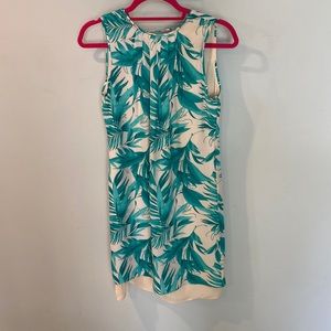 H&M dress size 4, cream/beige and greens